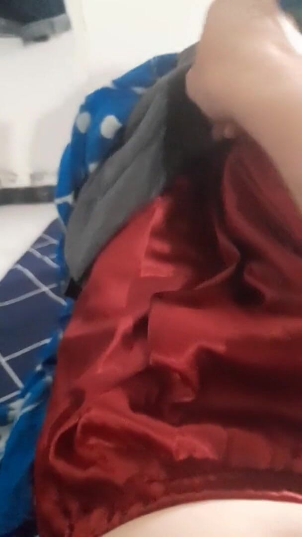 Wearing Mini Satin Skirt Inside Shorts (Naomisinka)