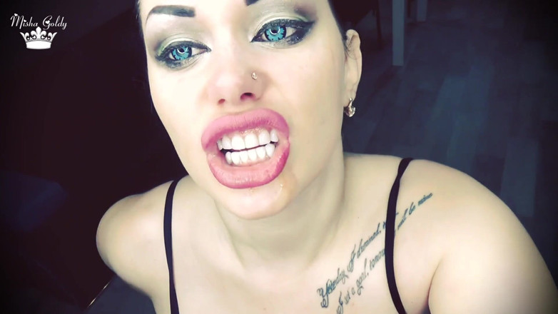 Goddess Misha Goldy: Giantess Eating 5 Chastity Slaves Who Stole the Keys!