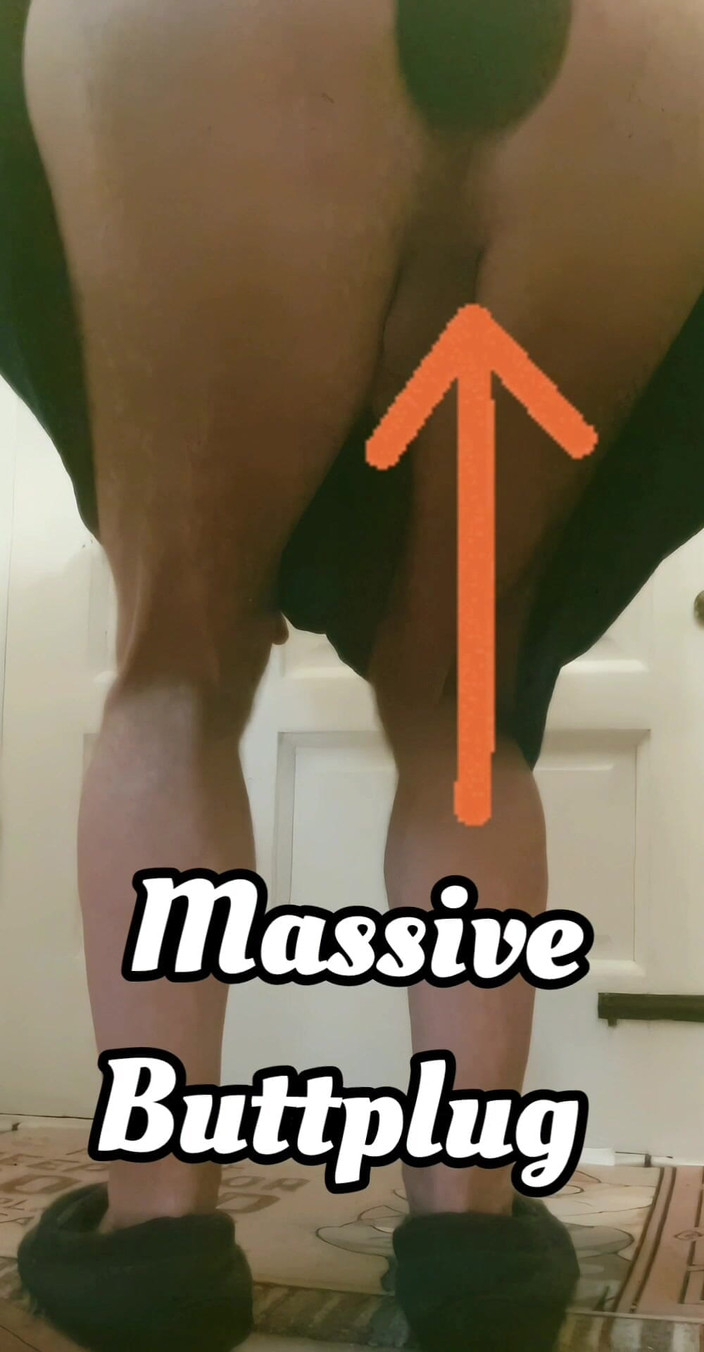 MaleModel: Enorme buttplug (80 mm)