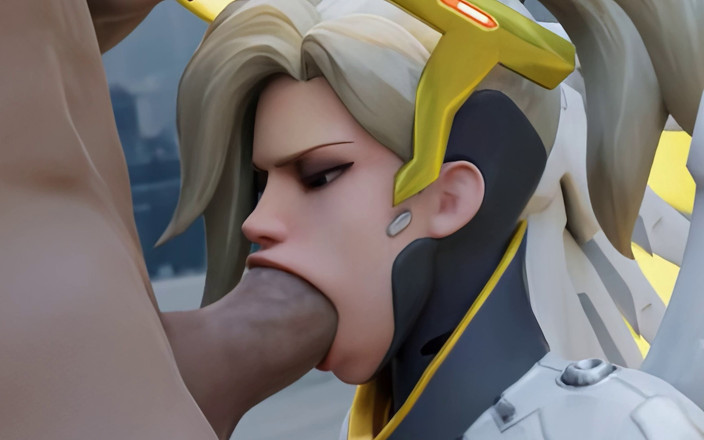 Orlikx: Mercy Overwatch - pompino salivoso &amp; scopata missionaria (animazione 3d)