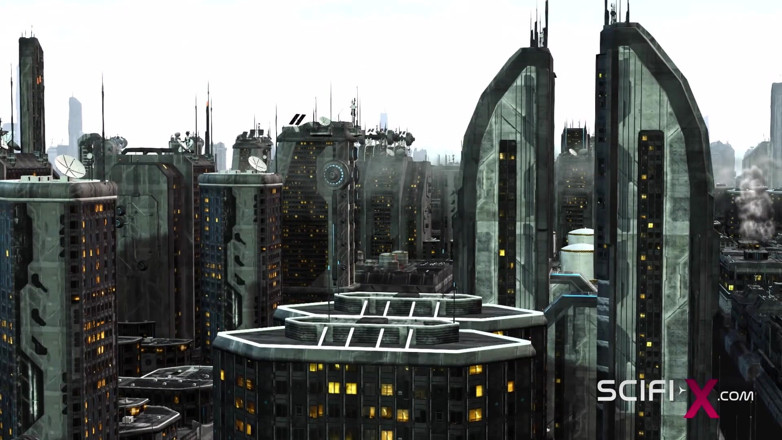 SciFi-X transgender: Секс в киберпанке. Горячий 3D футанари играет с сексуальной девушкой в наручниках в научно-фантастической лаборатории