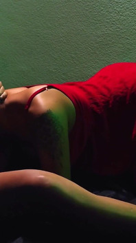 The Dress of Passion, Brunette with Big Tits and Big Ass, Fucks in a Red Dress