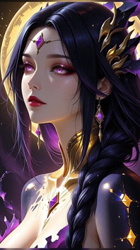 Void Empress Rising From Dark Matter with Golden Astral Threads Cosmic Fantasy Ai Art Slideshow