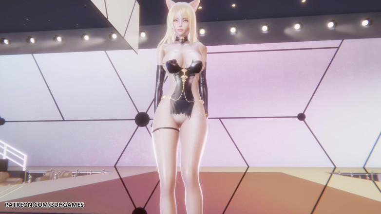 3D-Hentai Games: Mmd Hyo Min - Tubuh Bagus Ahri Striptease Seksi League of...
