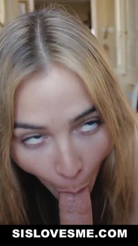 Helpful bro takes the perfect shot of hot Blair Williams sucking his dick