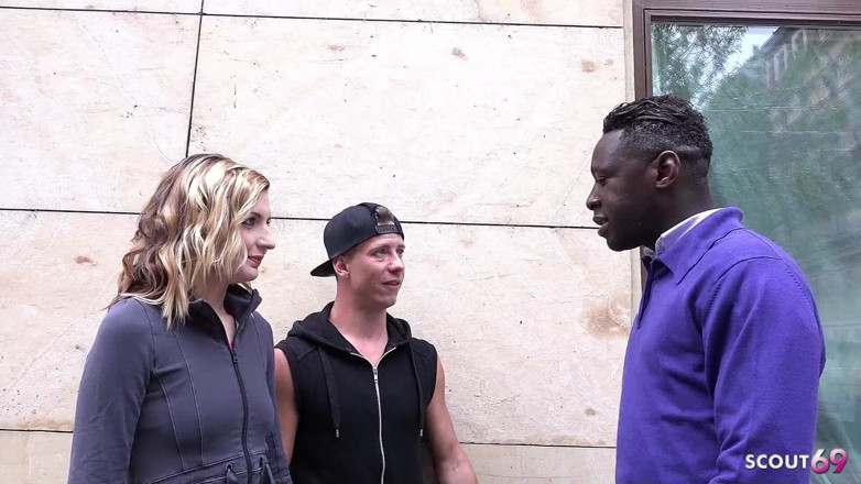 Full porn collection: Blonde Slutty Teen Elissen Fucked by Big Black Cock in...