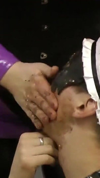 Very Dirty Food Porn Humiliation. Strict Mistress and Moaning Slut! She Wants to Destroy Him!