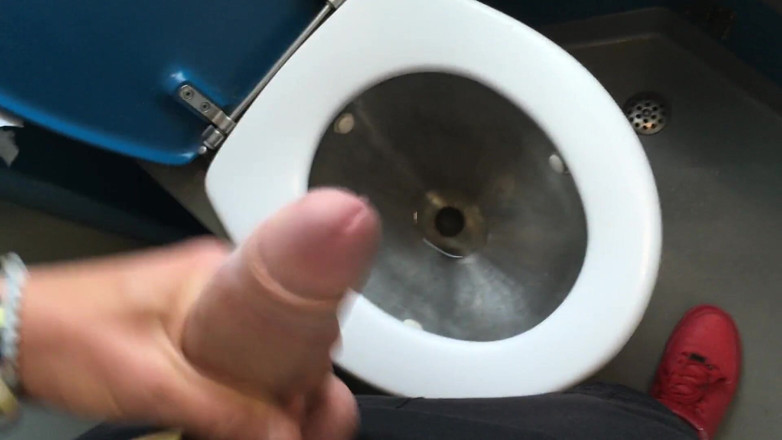 Idmir Sugary: Jerk off at a Train Toilet