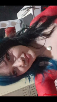 I think I like it with my blue hair 