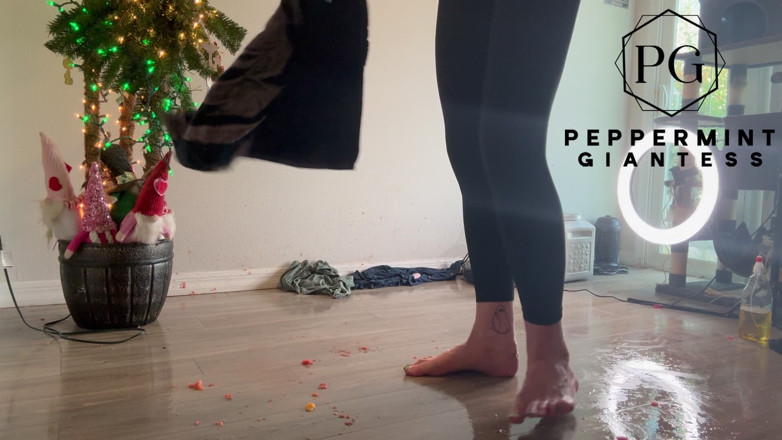 Peppermint Giantess: Fruit Crush Aftermath: Cleaning up the Juicy Floor Mess