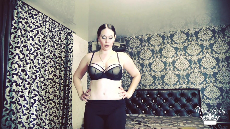 Goddess Misha Goldy: Intense exercises and strain and struggle with big weights