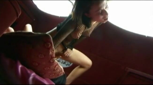 A Lesbian World: Slut in Fishnet Licking Her Girlfriend