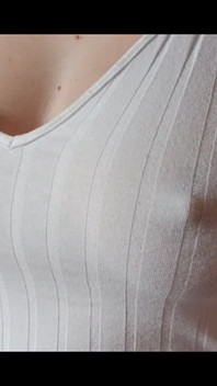 No Bra - White Shirt and Boob Reveal