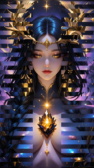 VelvetInk Studio: Împărăteasa goală a Galaxiei Materiei Întunecate Cristal, zeița cosmică Ai Art...