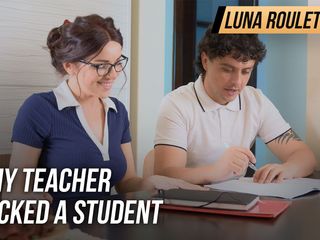 Luna Roulette: Сором&#039;язлива вчителька трахнула студента