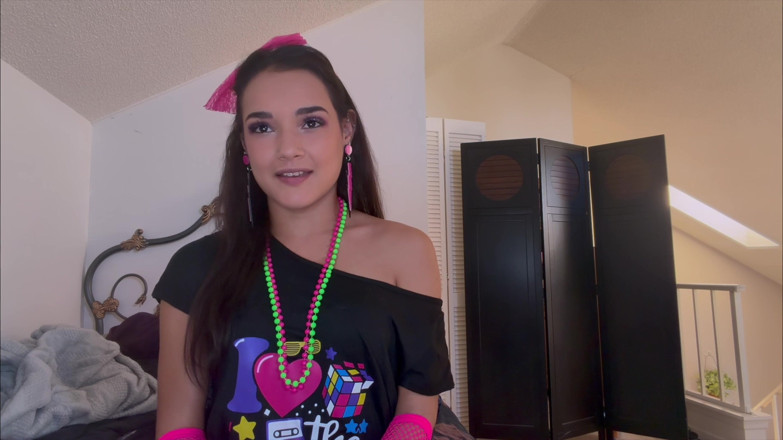 Kink in Time: Zara's Sultry '80s Jerk off Instruction 4K POV Neon Seduction Awaits!