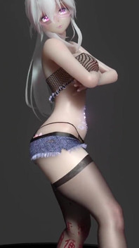 [mmd] Cermin mata seluar jeans sutera hitam lucah Haku-wiggle