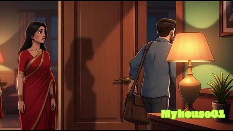 My house for adult: Sexo com meia-irmã emocional no chão do banheiro