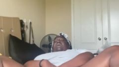 Super sexy ebony cuties: Intense Toe Curling Shaking Orgasms with Egg Vibrator