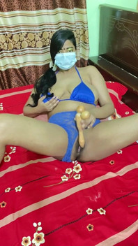 She Can't Stop Moaning While Rubbing Herself Hard