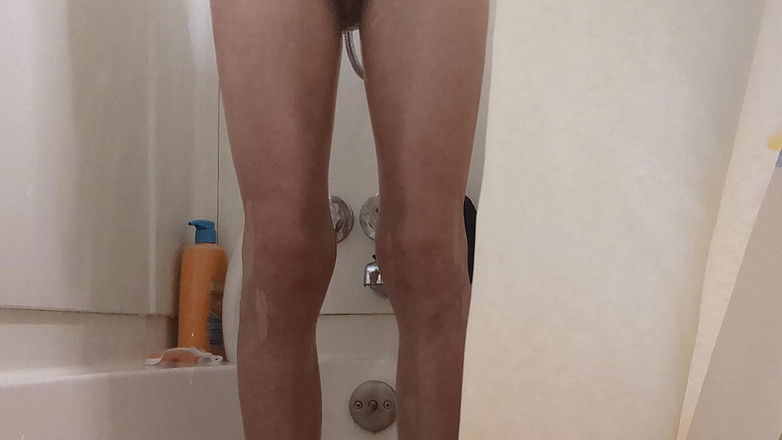 Pantyhose Jasmine: Våt tan strumpbyxor i duschen