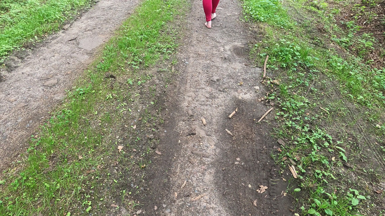 Bouncy Tits Action: Pussy, Ass and Tits Banging on the Forest Path