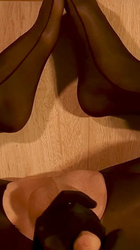 Thick Cum on My Black Silk Tights