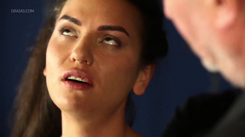Graias Studio: Making the shy lingerie model suck cock - part 1