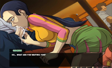 Hentai World: Il cacciatore di streghe succhia sotto il tavolo nel ristorante