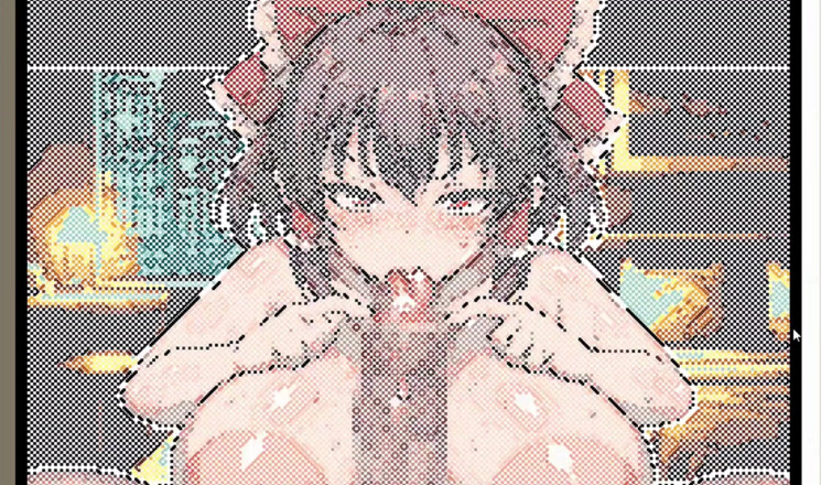 NSFWOtaku: Hentai oyunu - touhou reimu pixel hentai seks animasyonu
