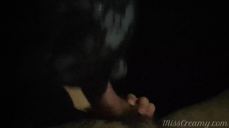 Miss Creamy: Risky blowjob in car parking and he cums with my...