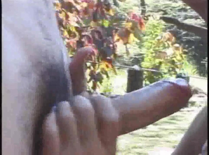 Shemale videos: Blonde shemale sucked by straight in forest