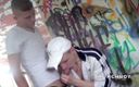Crunch Boy: Julian follada por Kamel, twink árabe al aire libre