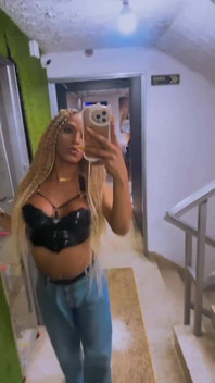 Beautiful Transsexual with Braids