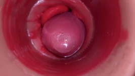 Di dalam kamera camgirl Cervix sudut pandangan pertama dalam pepek dengan mainan batang besar