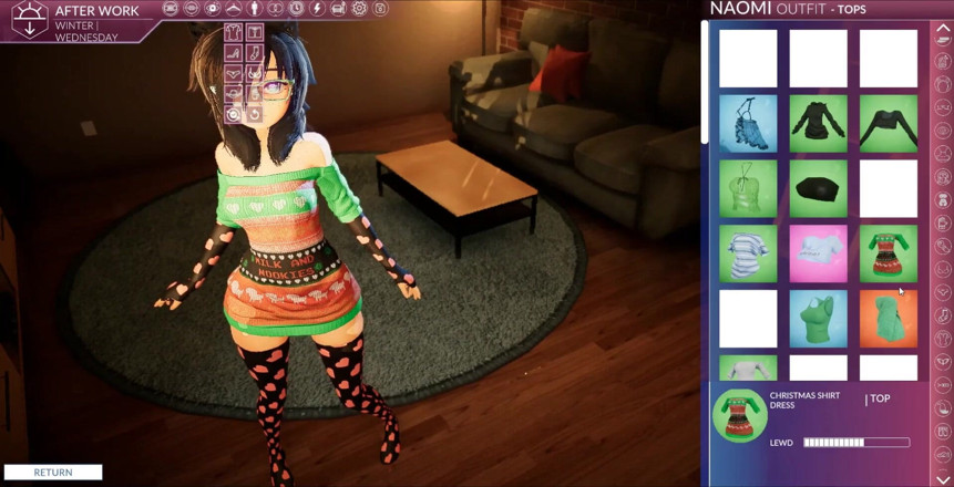 Cumming Gaming: Vår appartement [xmas hentai porrspel] avsnitt.3 enorm creampie present till min...