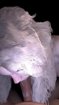 Zwei heiße blondinen doppelter blowjob | 3D-porno