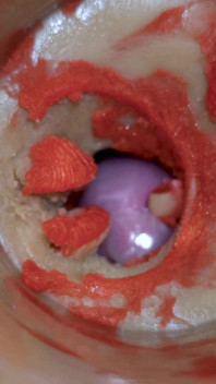 The Camera Inside the Deep Pussy Records a Huge Ejaculation with a Stuck Condom 4K
