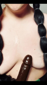 Sucking BBC Dildo