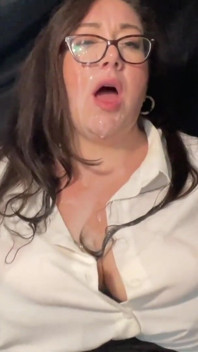 Busty BBW glory hole job interview