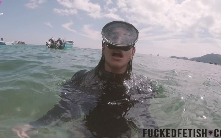 Fucked fetish: Biển Caribê nhận được nữ thần breathplay mặt nạ lặn thủy...