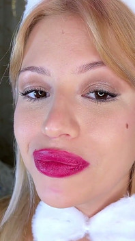Slow Motion Lip Trembling Red Lipstick Raspberries