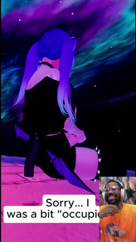 Anime Transgender Succubus Jerks off Her Beautiful Cock on a Starry Night