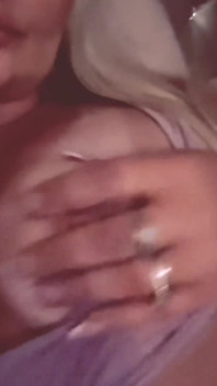 Hot Blonde Bionic Beauty Rubs Tits