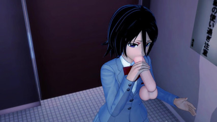 HentaiF3tish: Rukia takes a creampie after a hand job