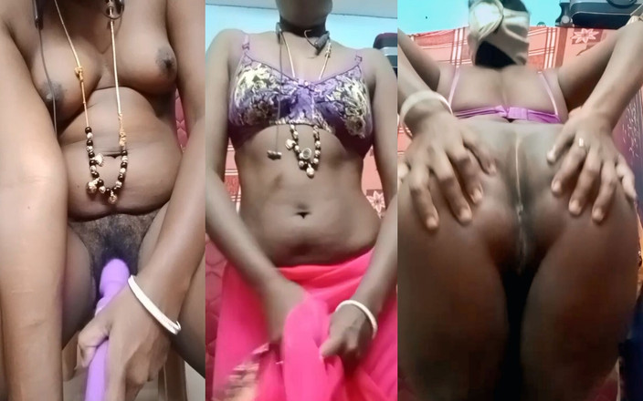 RenuRaj: Aku lagi asik goyangin memek berbuluku pakai vibrasi ukuran kontol...