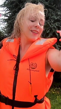 Lebensjacke, vibratorspiel im pool