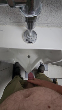 Pissing Ina Public Bathroom.
