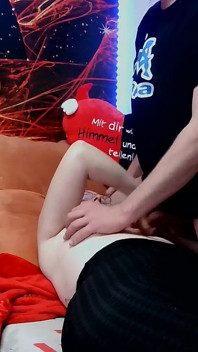 Blonde MILF with Huge Tits Jerks off His Cock Like a Milking Machine. Mega Cumshot Inside