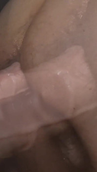 Huge Dildo Deep in My Ass and My Mouth with Slow Cum